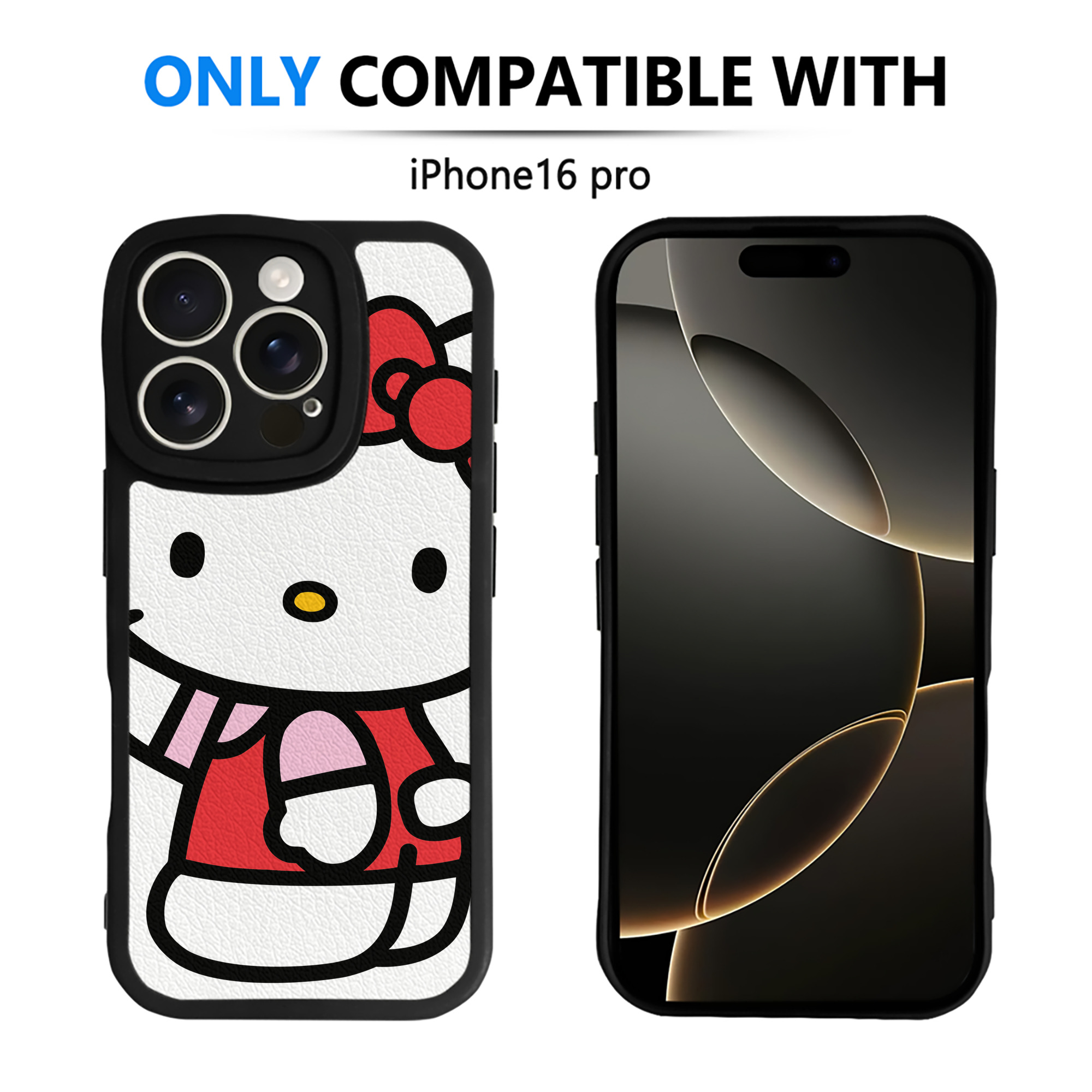 （画像用） Hello Kitty ハローキティ 【iPhone 16シリーズ対応】シリコンスマホケース（レザー調） 材質：シリコン